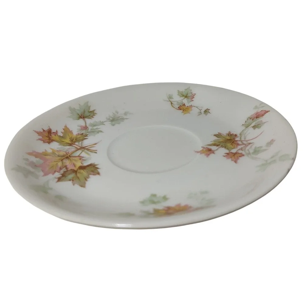 Antique Limoges Haviland Saucer France Maple‎ Leaf Fall Multicolor 5.5 Inches